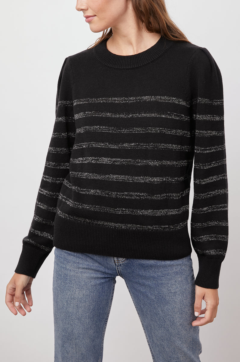 ALLEGRA SWEATER - BLACK METALLIC | Rails