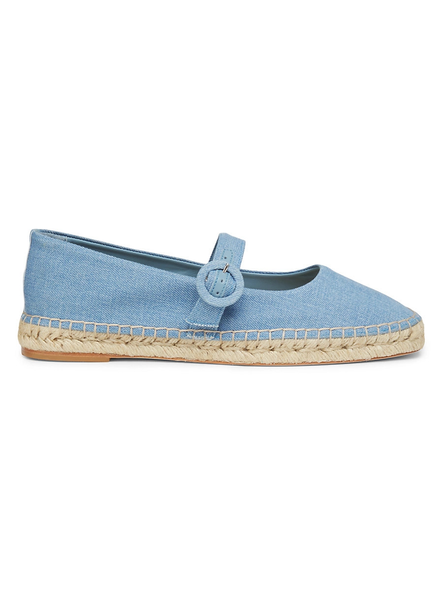 Women's Mary Jane Denim Espadrilles - Light Denim - Size 11 | Saks Fifth Avenue