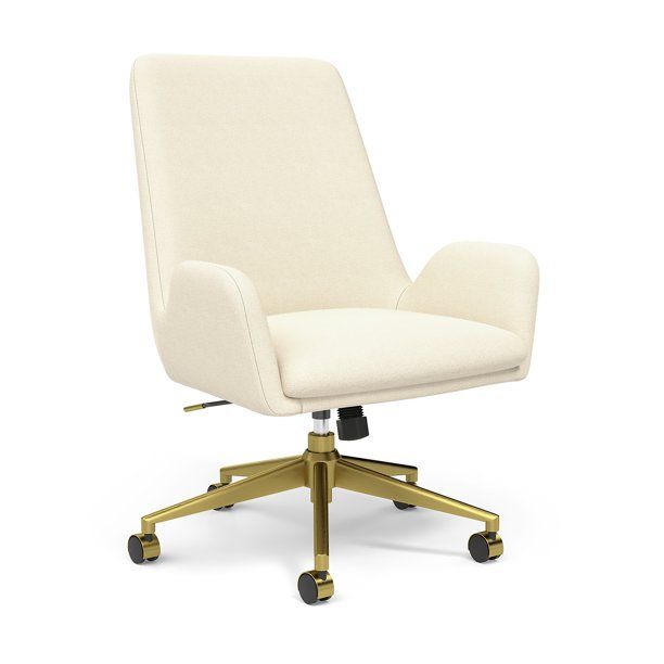 Union & Scale MidMod Fabric Manager Chair Cream (UN56982) - Walmart.com | Walmart (US)