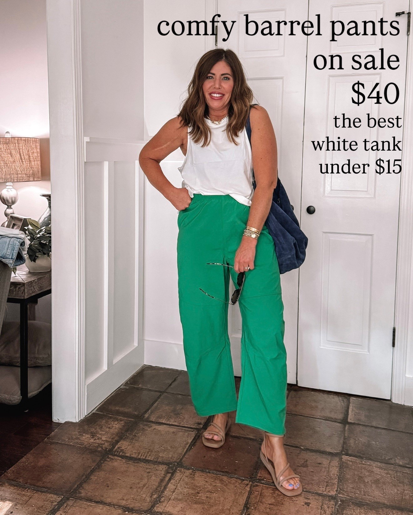 @Aerie barrel pants are 10/10💓 I'm wearing a small long & they're on sale 43% off/$40 • white tank is o sale 50% off/$14.57‼️

Over 40 style, barrel pants, summer outfits, vacation outfits

#LTKSaleAlert #LTKOver40 #LTKgrwm