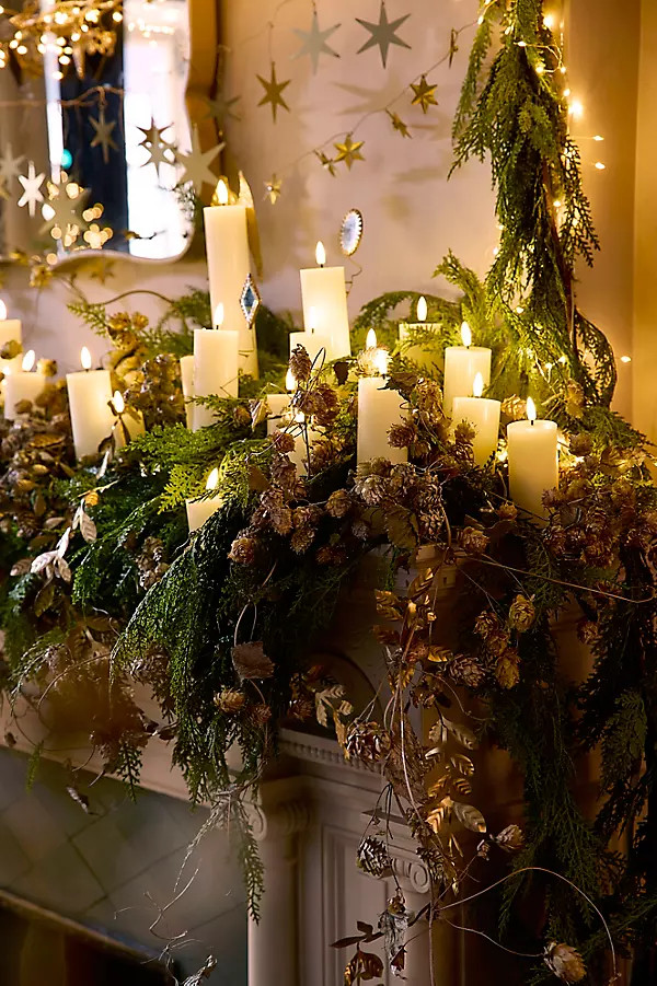 Stargazer Flameless Pillar Candle | Anthropologie (US)