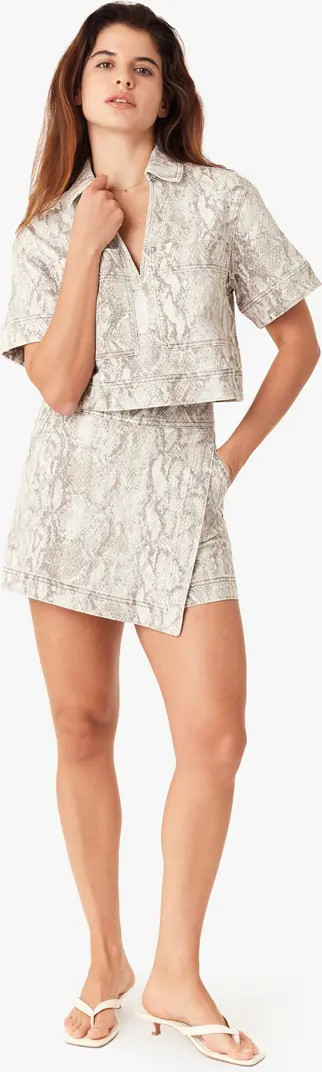 Snakeskin Print Denim SkortHabitual | Nordstrom