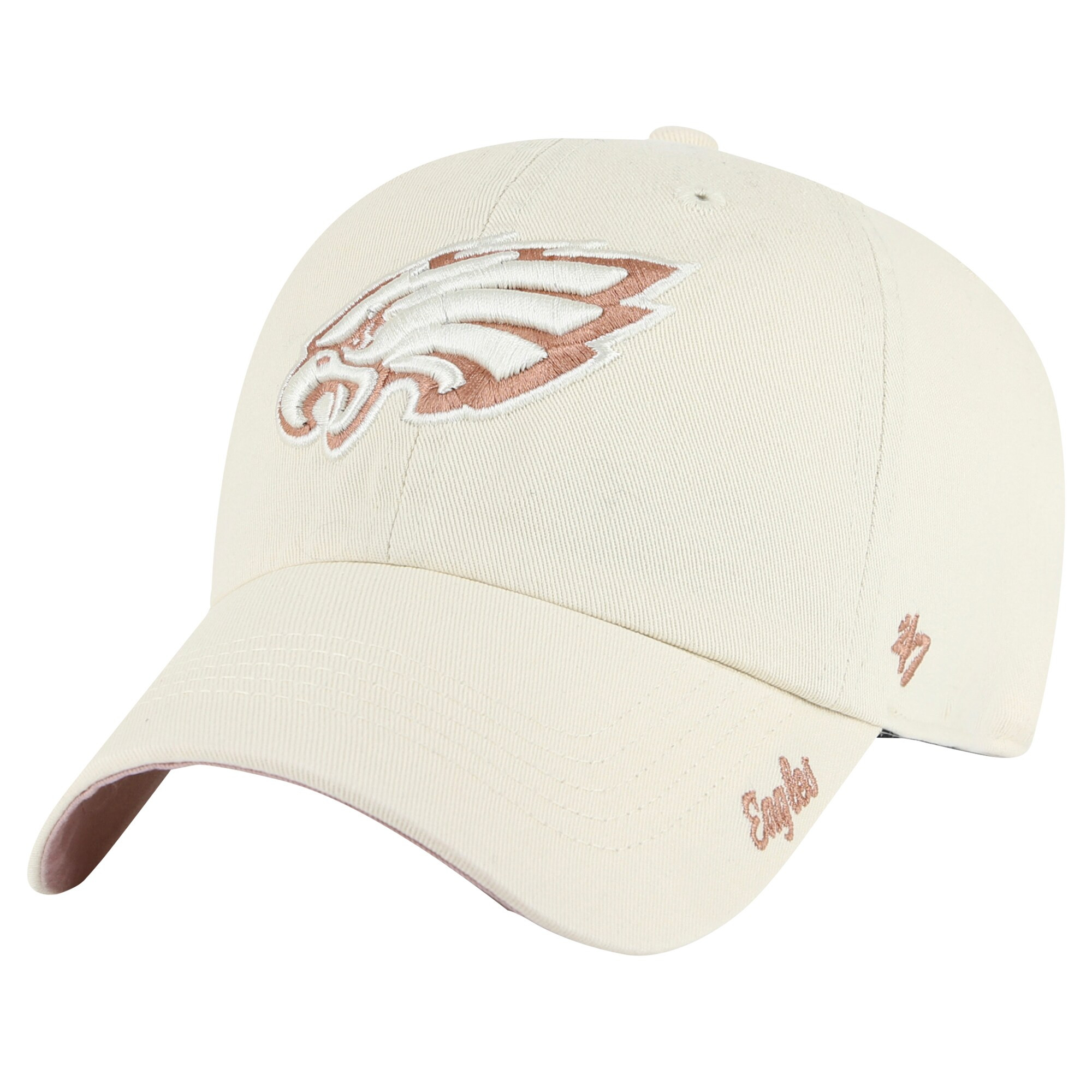 Women's Philadelphia Eagles  '47 Natural Ballpark Cheer Clean Up Adjustable Hat | NFL Shop