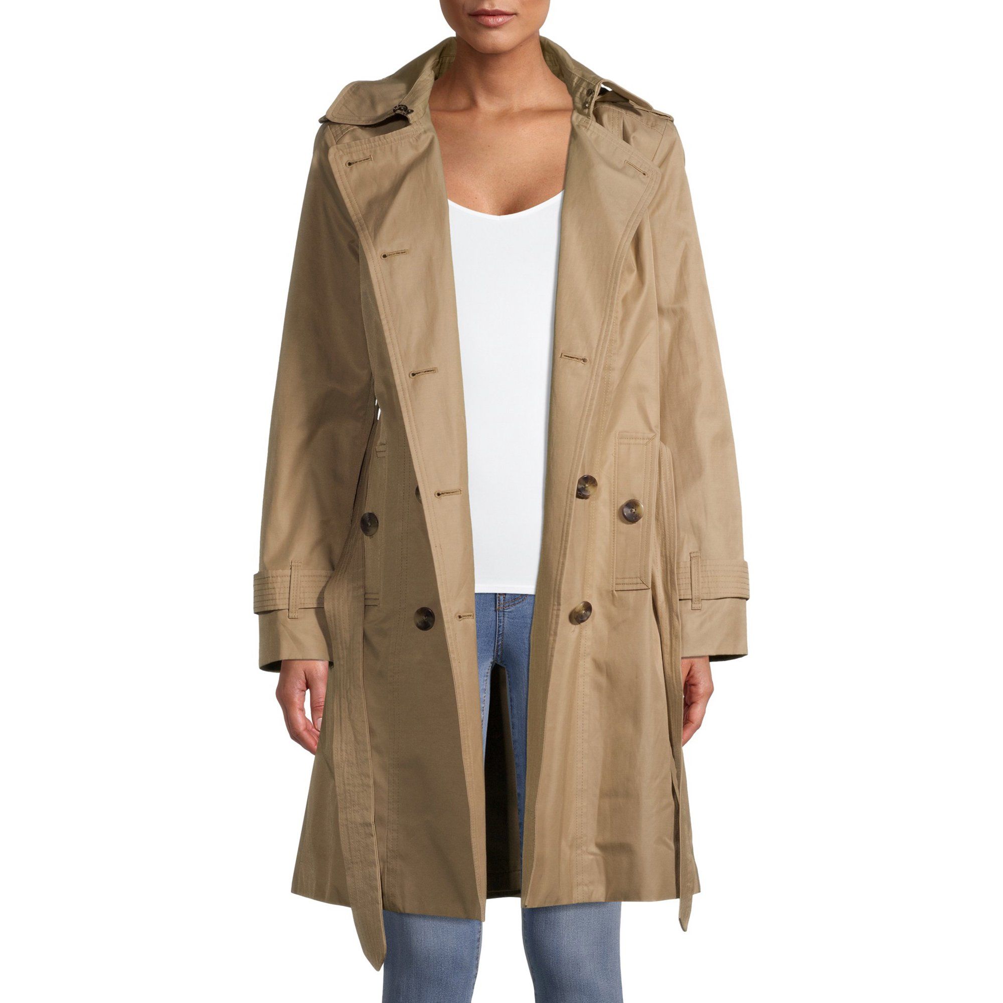 London Fog Double Breasted Trench Coat | Walmart (US)