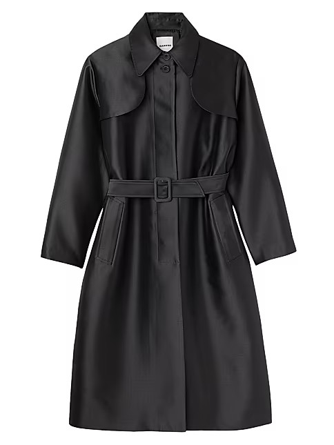 Satin-Effect Trench Coat | Saks Fifth Avenue