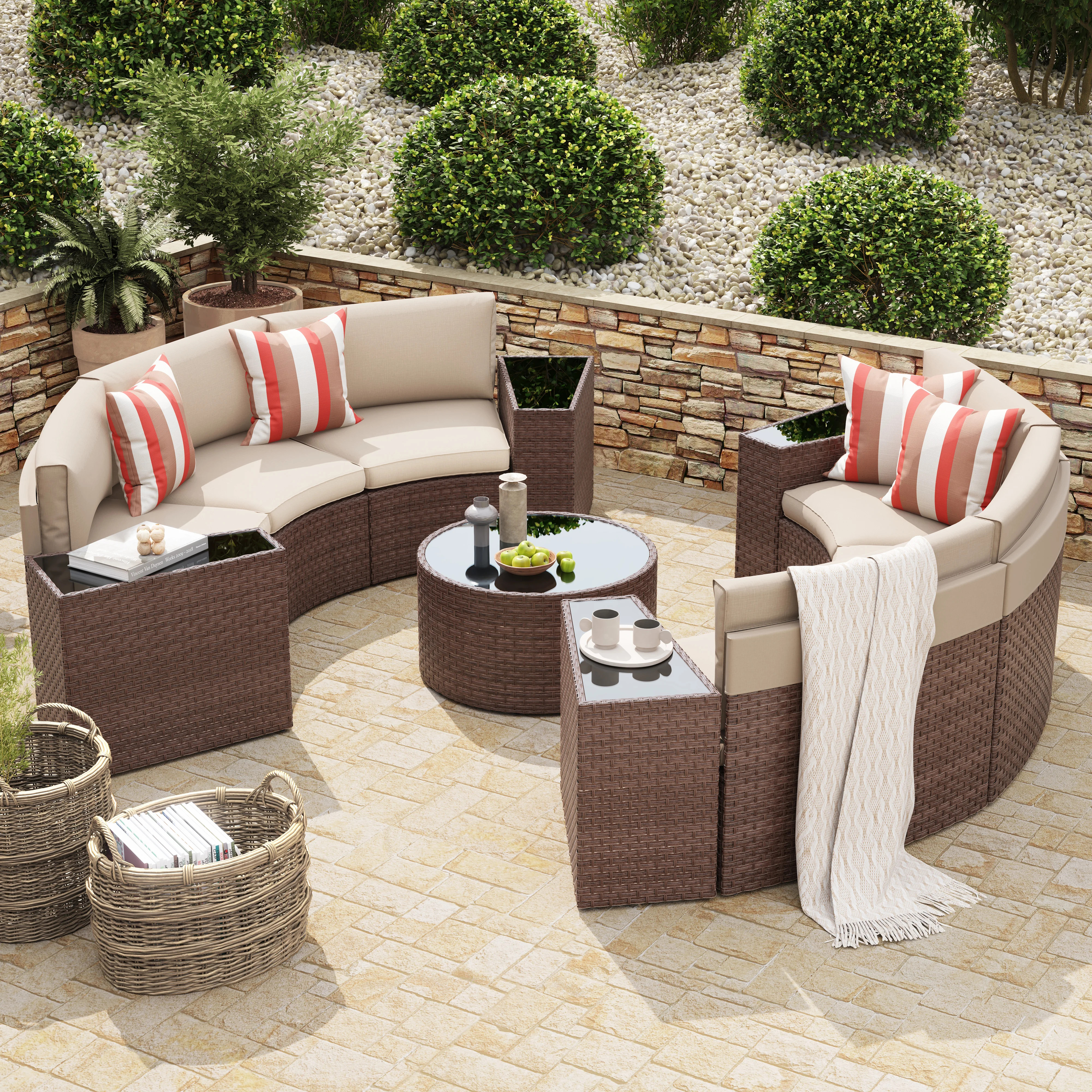 Latitude Run® Wicker/rattan 6 - Person Seating Group With Cushions & Reviews | Wayfair | Wayfair North America
