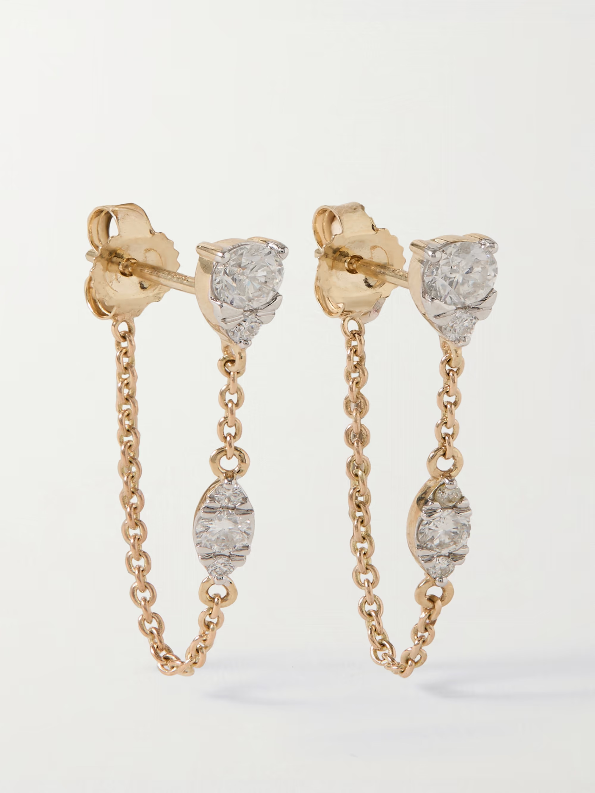 STONE AND STRANDMuse 10-karat gold diamond earrings | NET-A-PORTER (US)