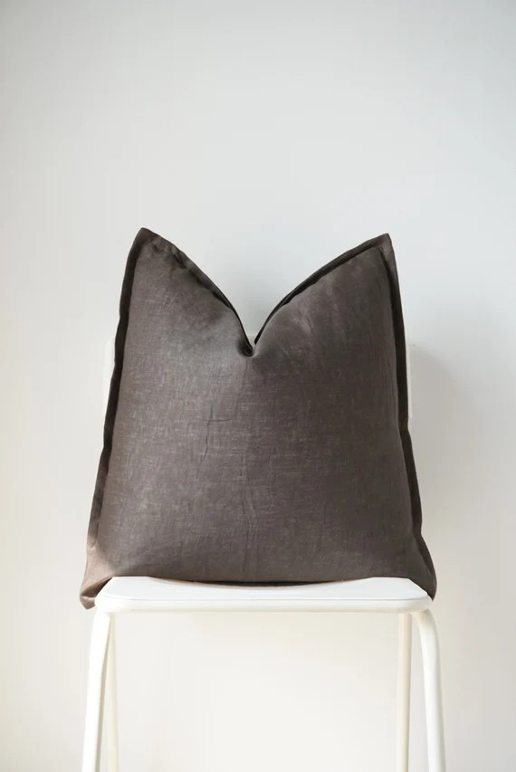 Neutral Hemp linen sage green hand woven Pillow Cover | Etsy (US)