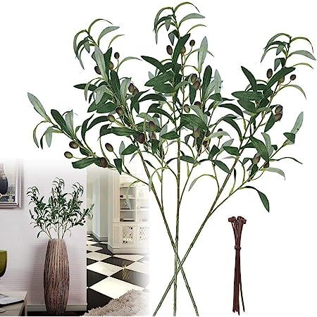 Tinsow 5 Pcs Real Touch Leaf Artificial Eucalyptus Stem Faux Eucalyptuses Wedding Bouquet Centerpiec | Amazon (US)