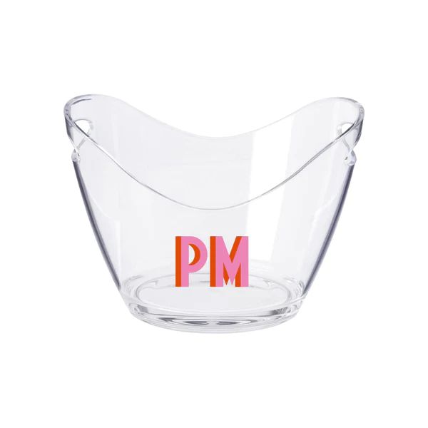 Shadow Monogram Wide Ice Bucket | Sprinkled With Pink