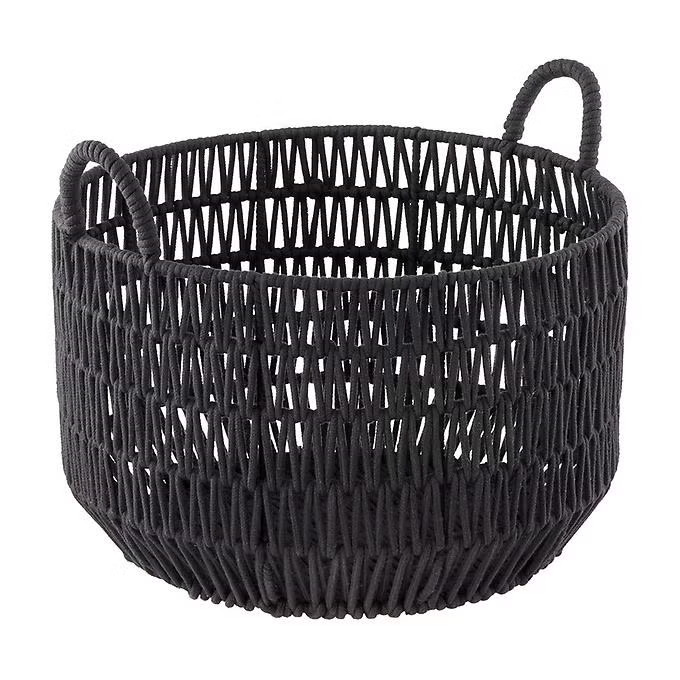 Luna Round Cotton Rope Laundry Basket | The Container Store