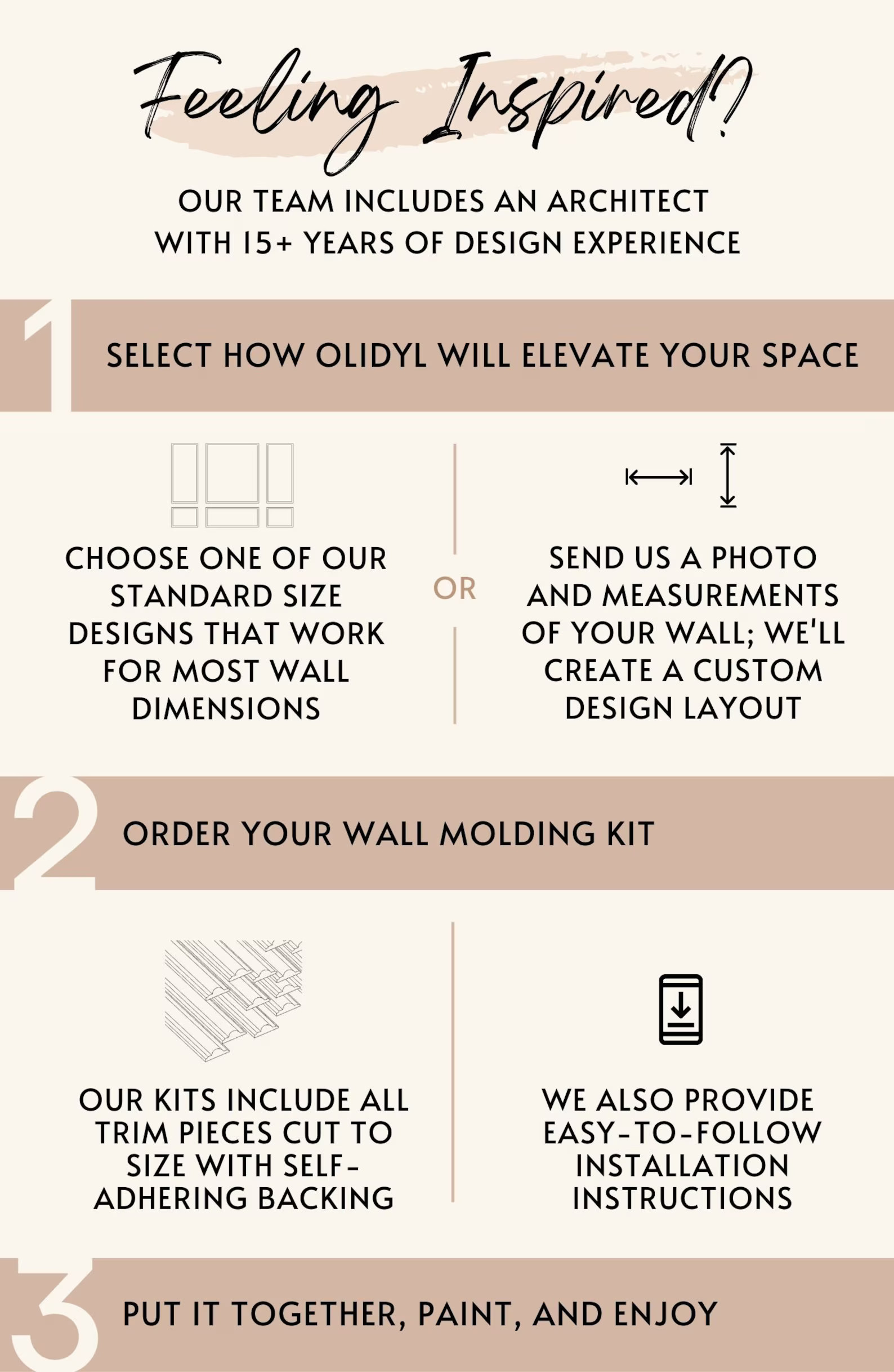 Self-adhering Wall Molding Kit Pre-cut Wall Paneling Kit Accent Wall Trim Wainscoting 1 Panel Des... | Etsy (US)