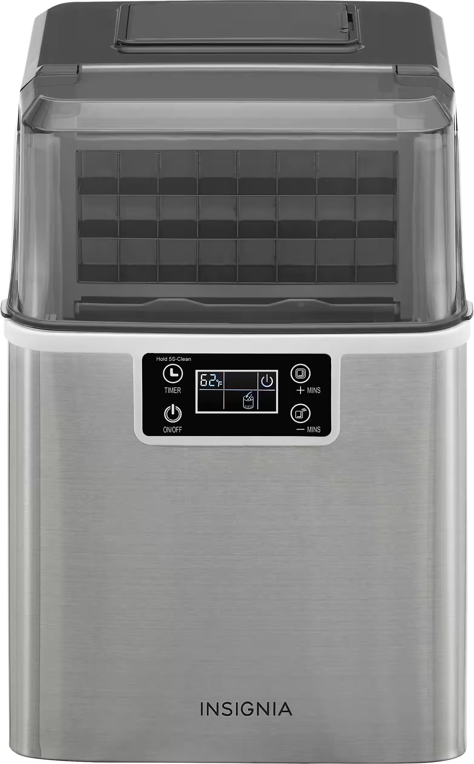 Insignia™ 44 Lb. Portable Clear Ice Maker with Auto Shut-off Stainless steel NS-IMC44S3 - Best ... | Best Buy U.S.