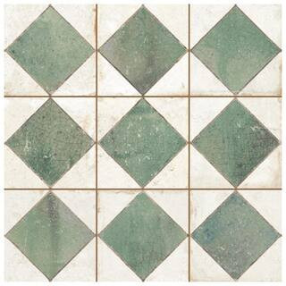 Kings Arles Green 4-3/8 in. x 13 in. Ceramic Floor and Wall Take Home Tile Sample | The Home Depot