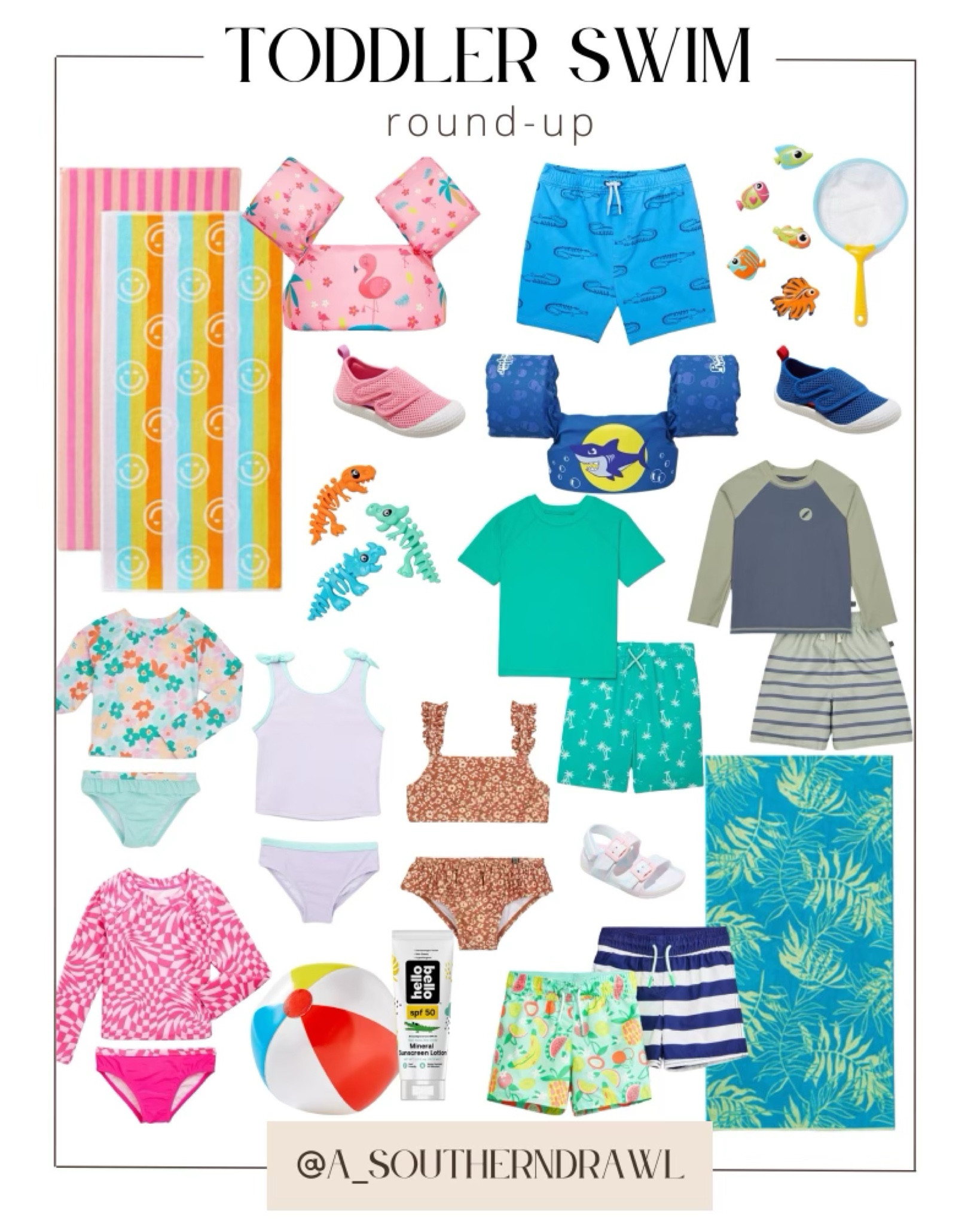 Toddler swim round up!

Toddler swimsuits | toddler beachwear | toddler beach outfits |beach toys | beach towels 

#LTKSeasonal #LTKbaby #LTKkids