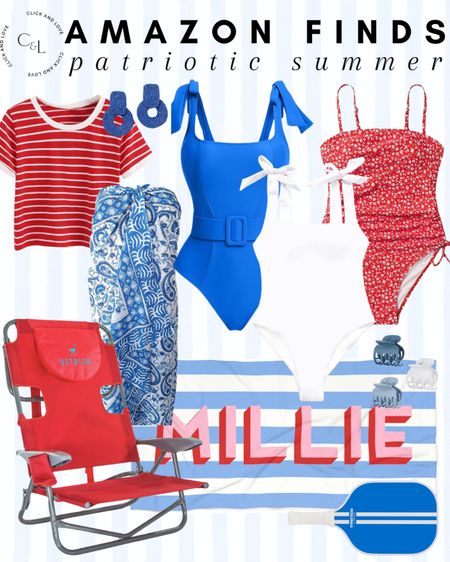 Amazon patriotic summer finds 🤍 i love the buckle detail on this blue swimsuit!

Swimwear, women’s swimwear, one piece swimsuit, Labor Day, Fourth of July, patriotic style, summer style, stripe top, beach towel, beach chair, pickle ball paddle, earrings, jewelry accessories, beach day, pool day, lake day, summer vacation, travel essentials, Womens fashion, fashion, fashion finds, outfit, outfit inspiration, clothing, budget friendly fashion, summer fashion, wardrobe, fashion accessories, Amazon, Amazon fashion, Amazon must haves, Amazon finds, amazon favorites, Amazon essentials #amazon #amazonfashion

#LTKFindsUnder50 #LTKSeasonal #LTKStyleTip