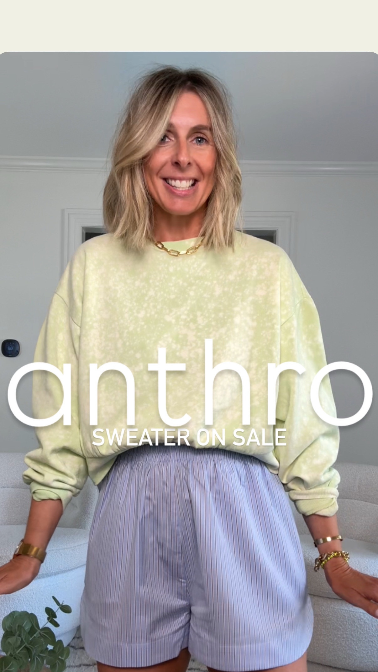 obsessed with this anthro sweater, been waiting for this beauty to go on sale! 🙌 and h&m just so happened to have a great pair of boxer style shorts that pair perfectly with it. just loving this look…i’m calling it ‘casual cool.’ let me know what you think!! 💫

wearing an xs in the sweater and small in the shorts. 

heart bracelet is ‘the mini emrata’ and necklace is ‘the florence’ both from sparkle for the soul. use code LOVE for discount!! 👌 




effortless style + daily outfit inspo for over 40s. are you trying to rediscover your style, i got you. want to elevate your everyday looks, i got you. want easy, effortless style, i got you! come follow me @houseofmagpye 🫶

weekend style, casual outfit, easy outfit, elevated everyday, anthropologie, boxer shorts, spring style, 


#effortlessstyle #styleover40 #casualcool #anthropologie summer outfit, gold jewelry

#LTKFindsUnder50 #LTKOver40 #LTKStyleTip