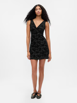 Velvet Floral Mini Dress | Gap (US)