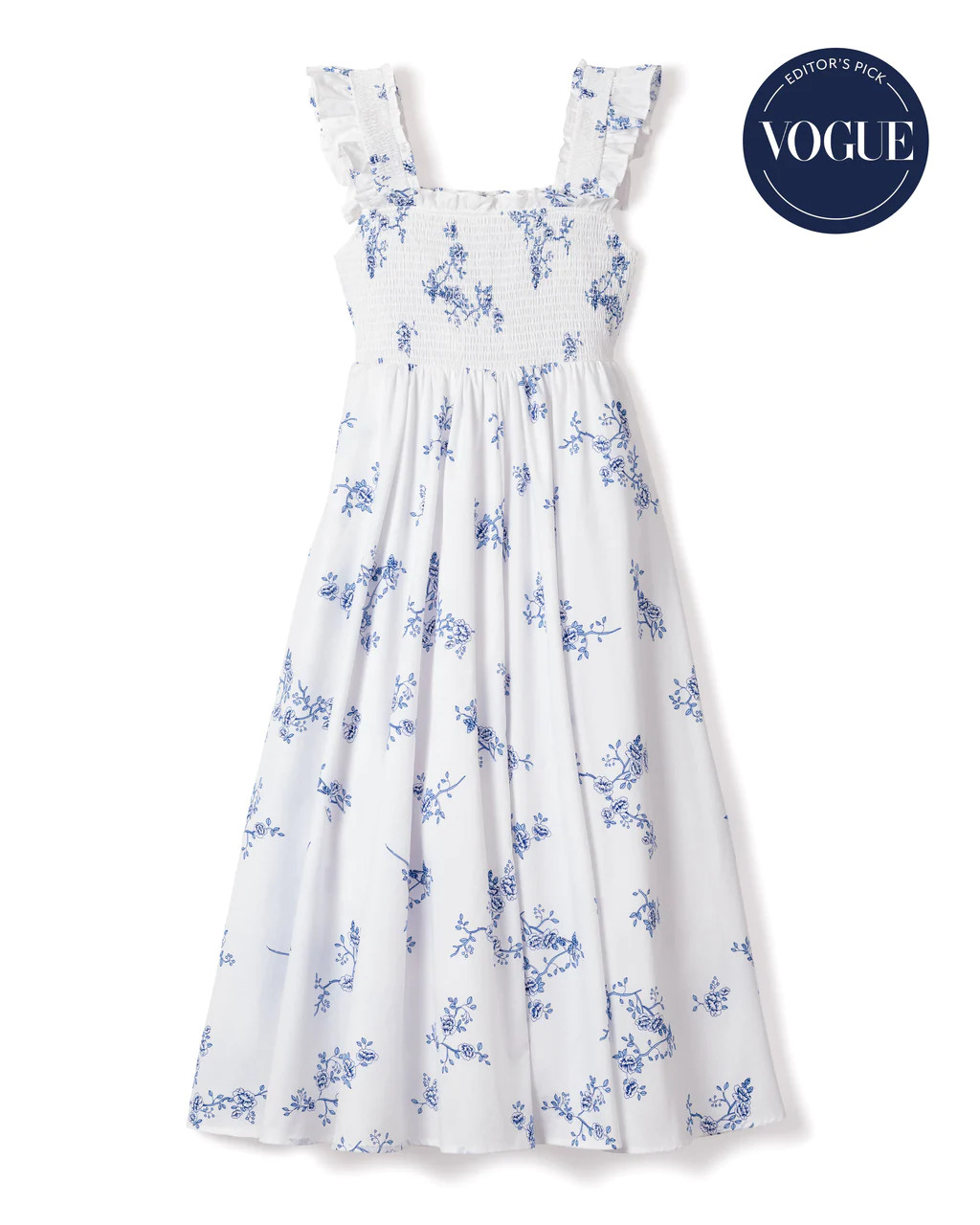 Women's Indigo Floral Margaux Dress | Petite Plume
