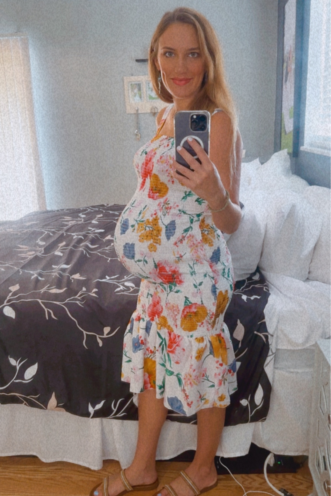 My baby shower dress 🌸 

🌼 form fitting
🌼true to pre-pregnancy size
🌼perfect straps
🌼on sale right now
🌼maternityy 

#LTKBaby #LTKBump #LTKFindsUnder50