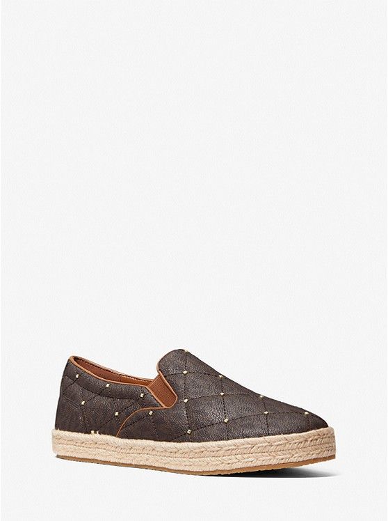 Libby Studded Quilted Logo Slip-On Sneaker | Michael Kors US