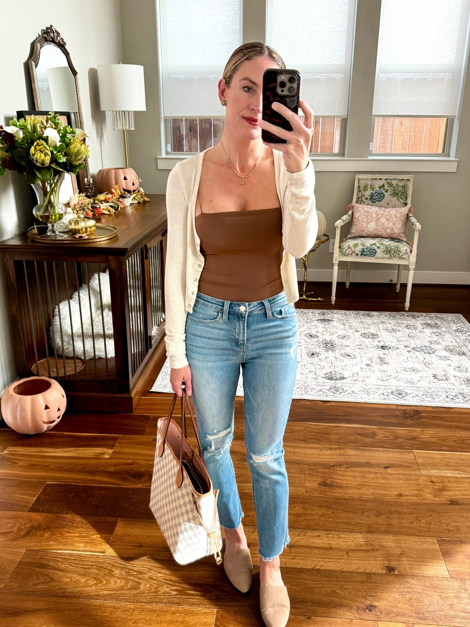 Fall Outfit 🍂

Use code OCT35 for 35% off site wide at Vici. I’ve linked three pairs of jeans from them that are my favorite! 

#everypiecefits

Fall style
Denim
Jeans
Distressed
Bodysuit
Cardigan
Boots
Booties 
Mules 

#LTKOver40 #LTKSeasonal #LTKSaleAlert