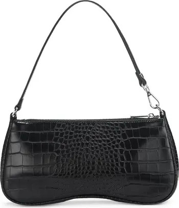 Eva Croc Embossed Faux Leather Convertible Shoulder Bag | Nordstrom
