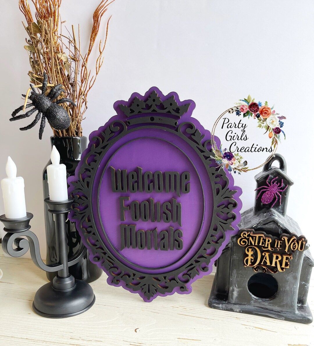 Halloween Sign Haunted Mansion Sign Halloween Decorwelcome - Etsy | Etsy (US)