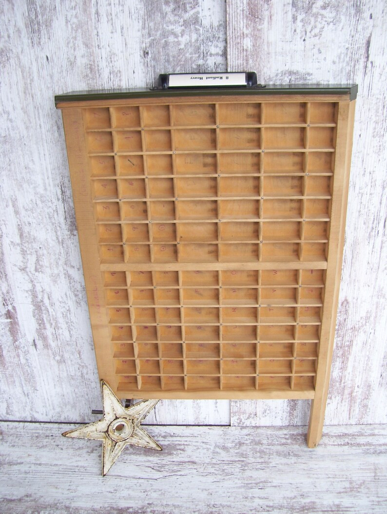 Hamilton Printers Drawer Ludlow Letterpress Tray Brown Wood Sections Display Primitive Wooden Typ... | Etsy (US)