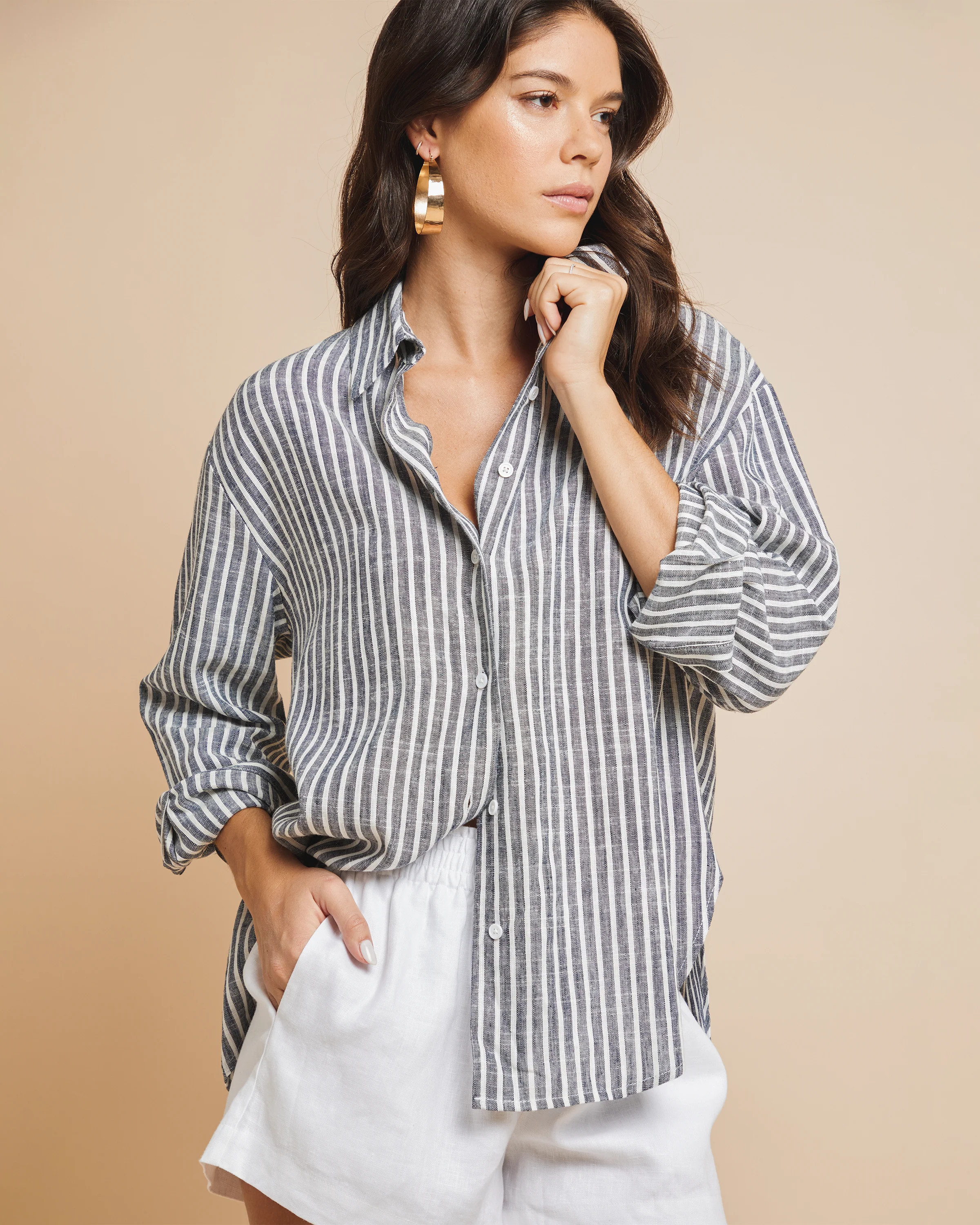 Billy Oversized Linen Shirt | Few Moda