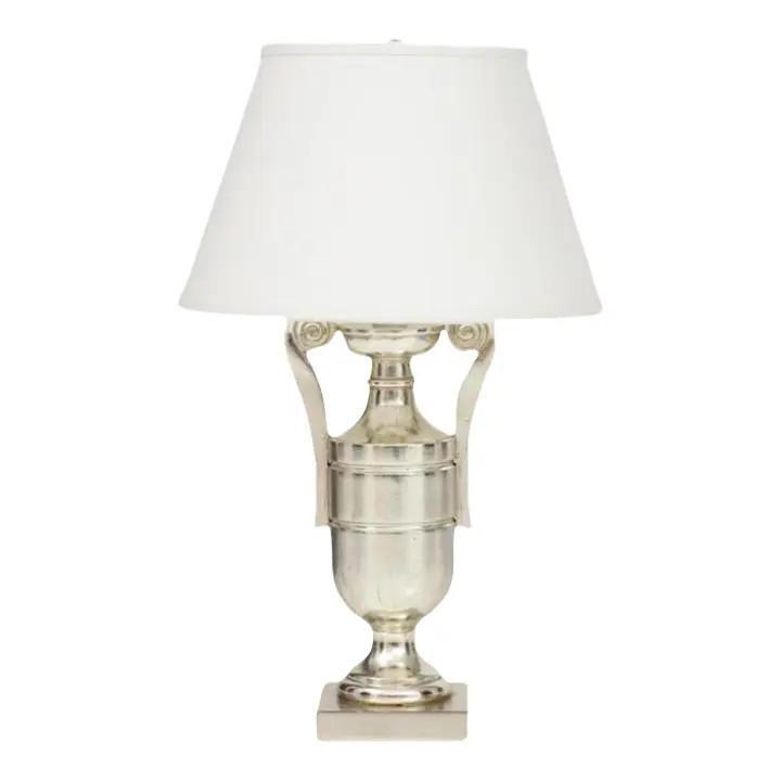 Silver Urn Lamp | Chairish