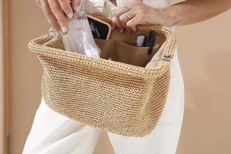Straw Bag CLUTCH Raffia Bag Coach Natural Hand-knitted | Etsy | Etsy (US)