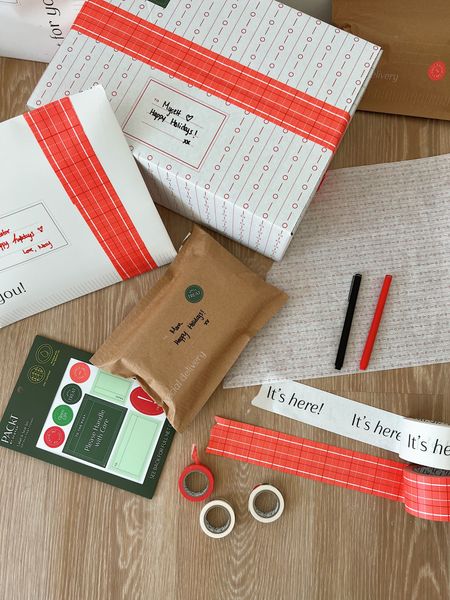 A few favorite holiday wrapping papers, decorative tapes, and packing slips to ship out holiday gifts this season! I grabbed mine from Target 🎁✨ Not only are they durable but they’re aesthetically fun to put together! #targetparner #ad 

#LTKHoliday #LTKGiftGuide