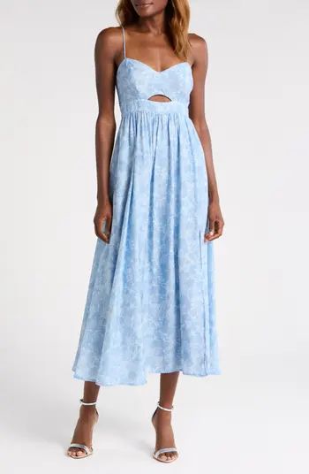 Front Cutout Sleeveless Maxi Dress | Light Blue Dress | Blue Maxi Dress | Nordstrom