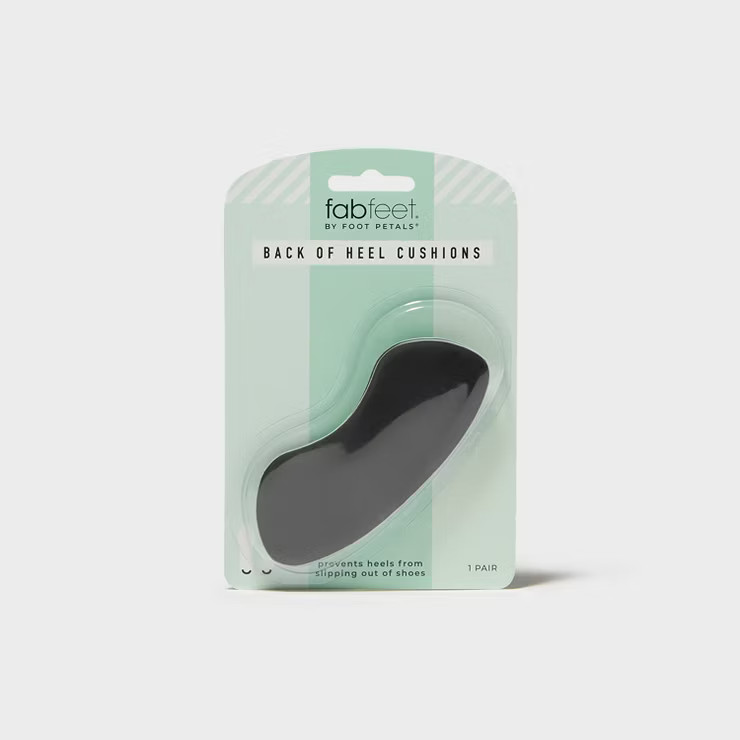 Fab Feet Women's by Foot Petals Back of Heel Insoles Shoe Cushion Black - 1 pair | Target