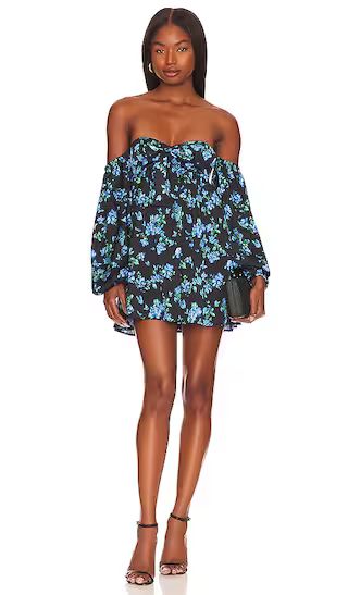 Stellina Mini Dress in Blue Butterfly | Revolve Clothing (Global)