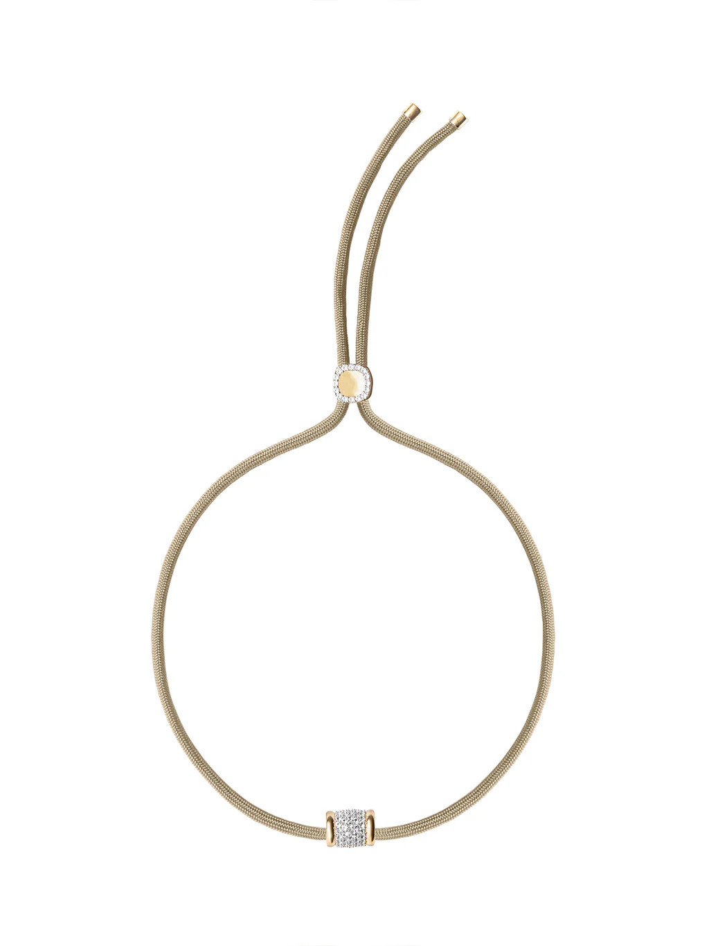 YVES LAB WHITE SAPPHIRE PARACORD NECKLACE, SABLE | Dorsey