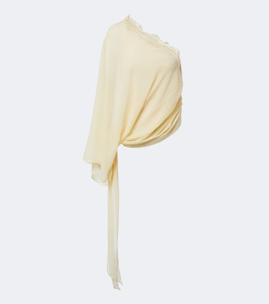 De La Vali Elia one-shoulder georgette top | Mytheresa (US/CA)