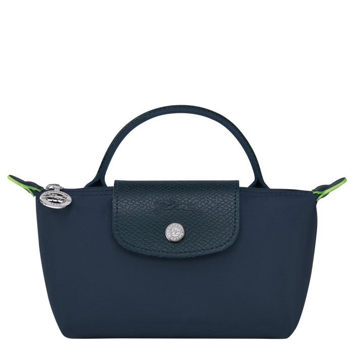 Pouch with handle Le Pliage Green Navy (34175919P68) | Longchamp US | Longchamp