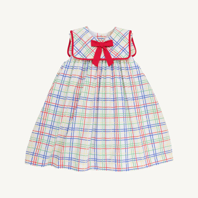 Sleeveless Stewart's Collar Dress - Wellington Windowpane | The Beaufort Bonnet Company