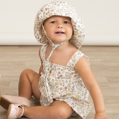 Organic Scalloped Top & Bloomers Set - Wild Meadow | Target