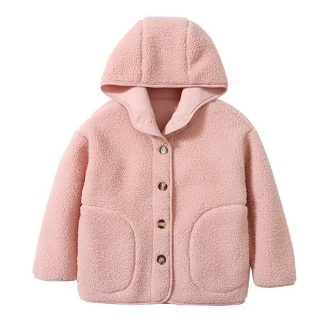 Toddler Girls Boys Jacket Toddler Girls Boys Winter Long Sleeve Warm Hoodie Coat Jacket Solid Color Clothes Boys Girls Polar Jacket Pink 160 | Walmart (US)