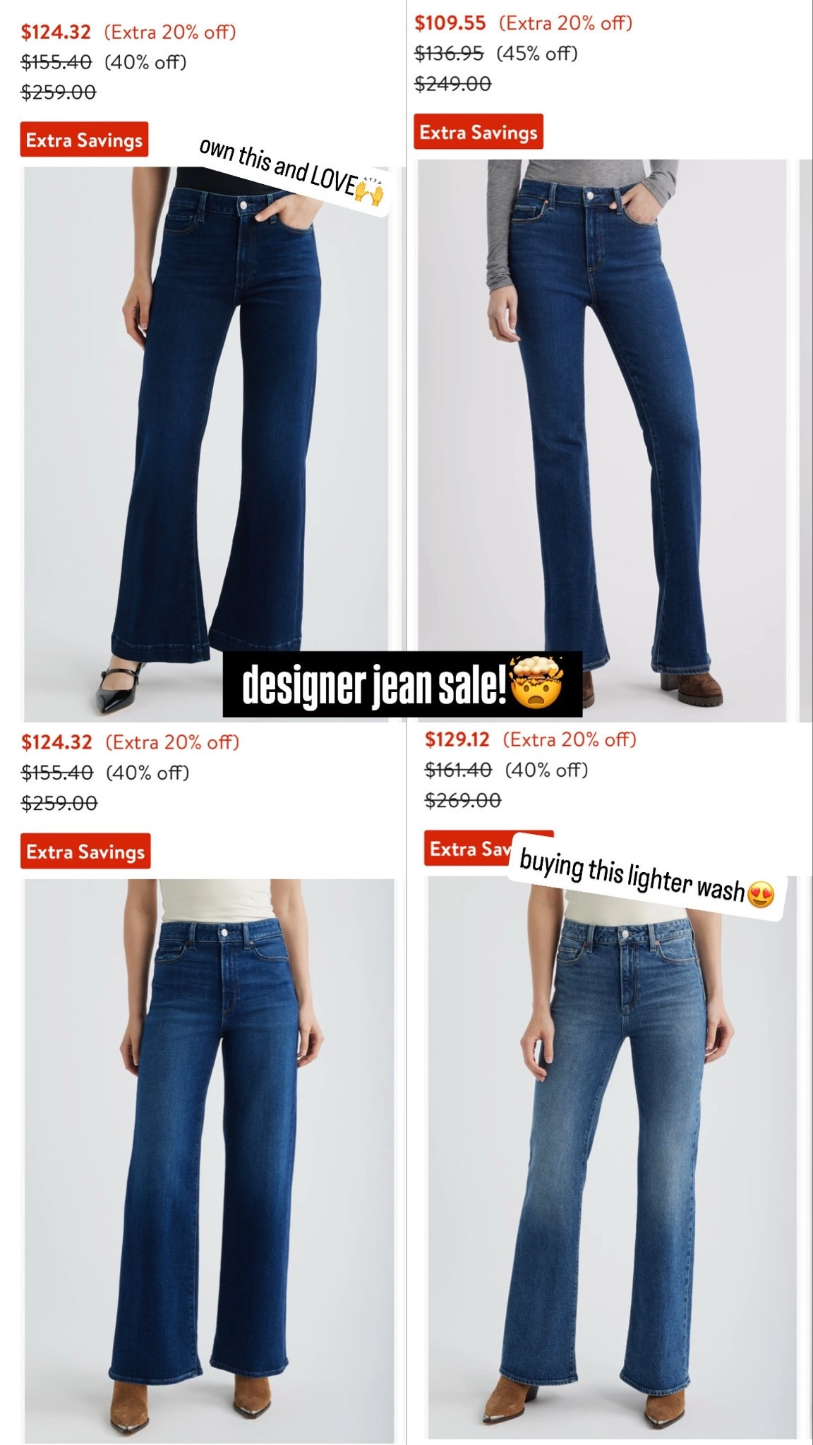Designer jean sale! 🤩  Most of these come in regular and petite sizes

#LTKSaleAlert #LTKPetite