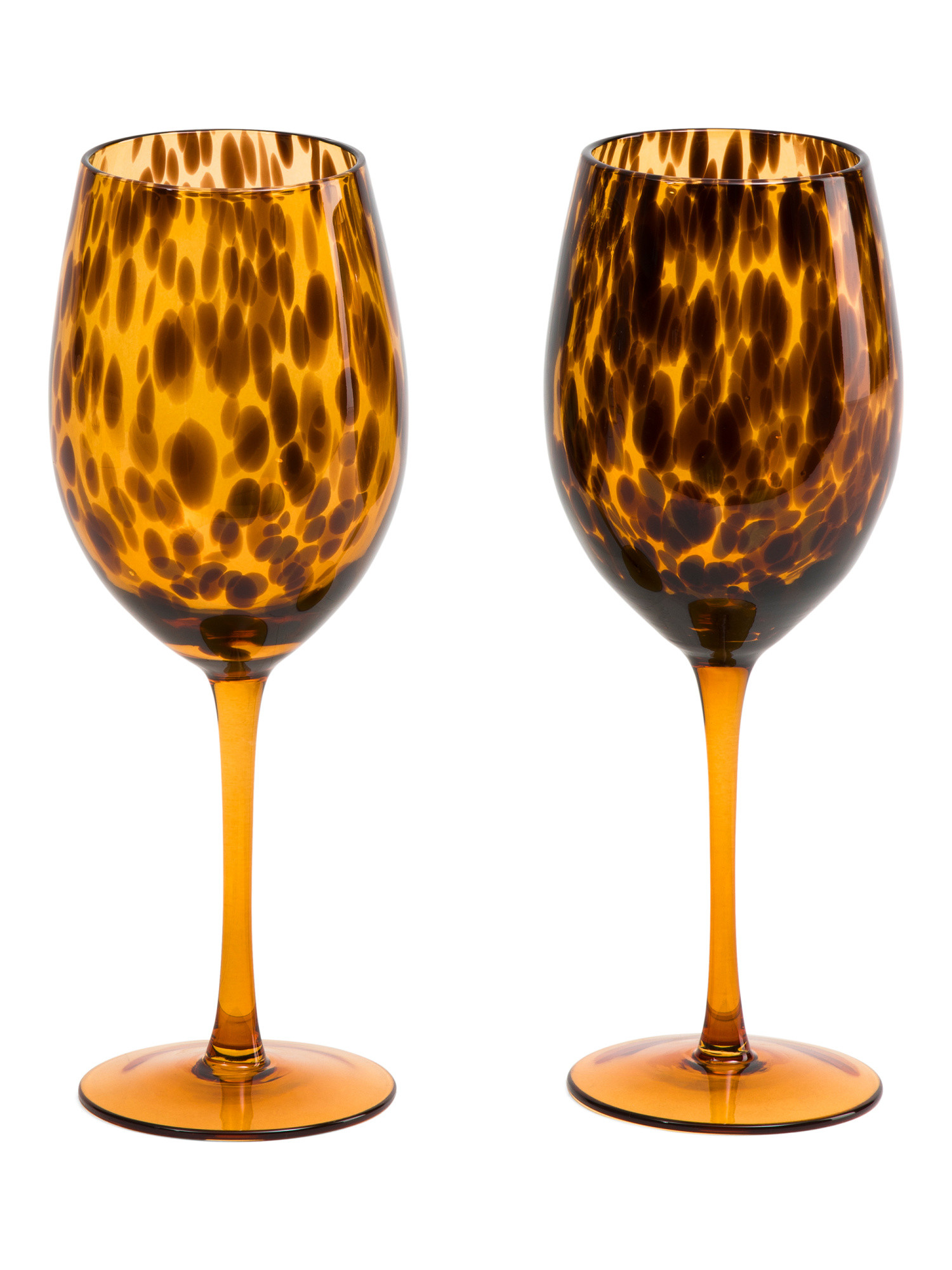 Set Of 2 Leopard Print Goblets | TJ Maxx