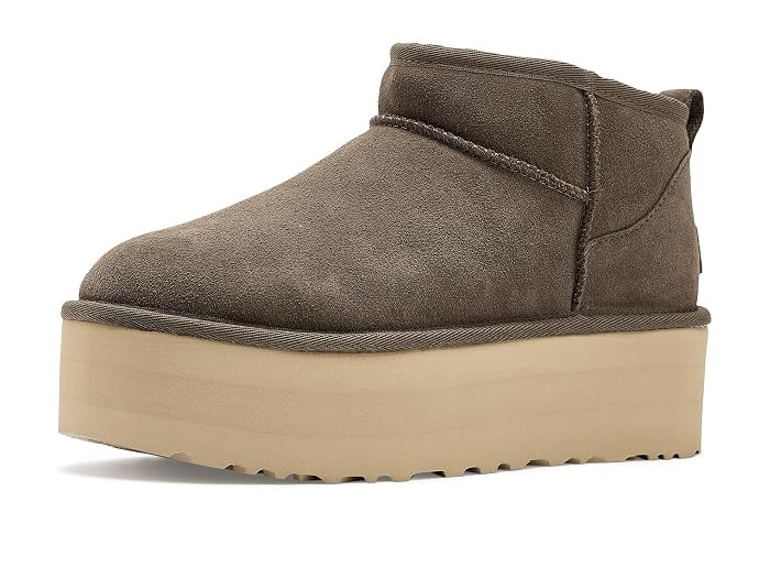 UGG Classic Ultra Mini Platform Women's Boots Chestnut : 9 B - Medium, Suede | Zappos.com