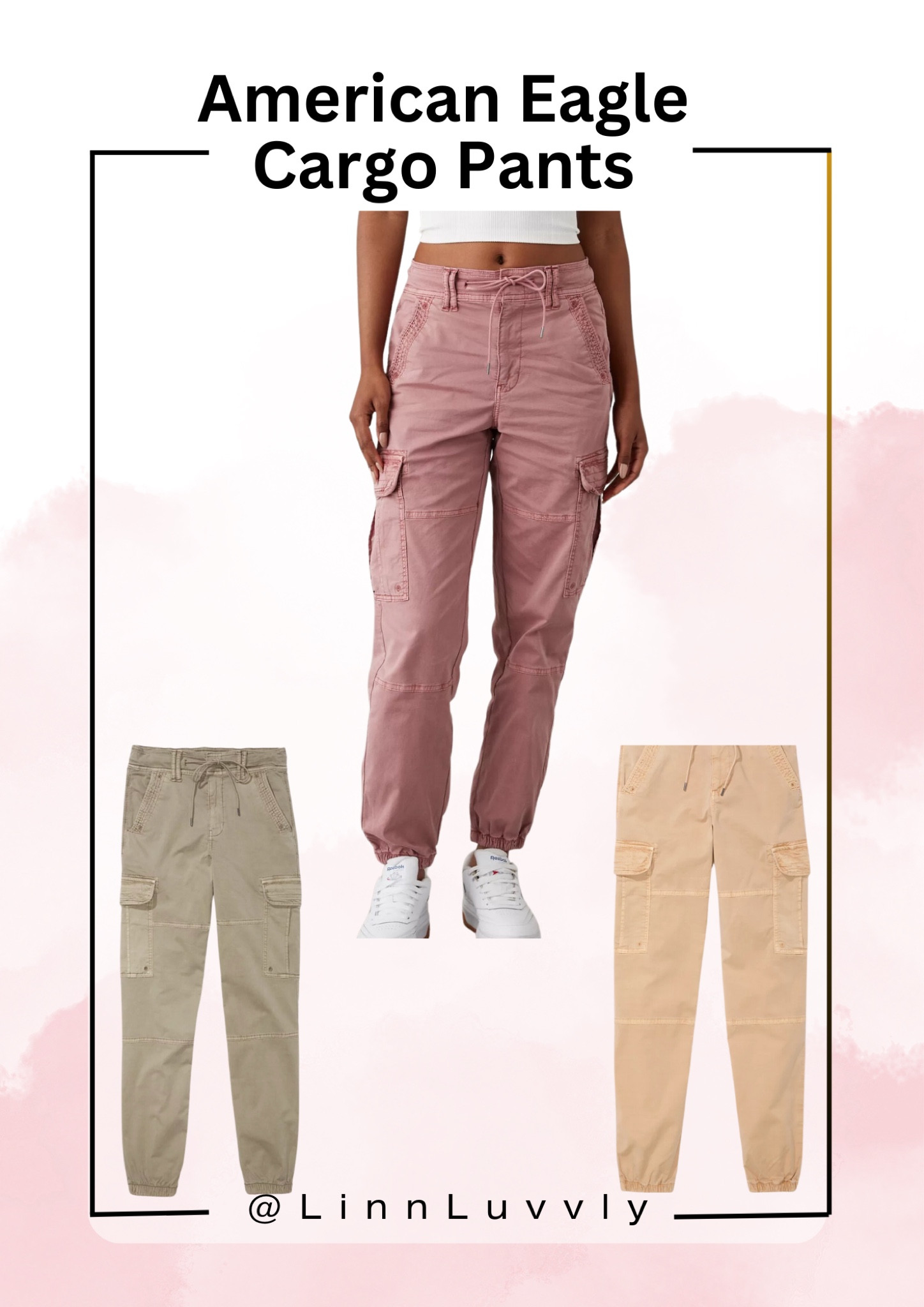 American Eagle Cargo pants , 25% off during LTK Fall Sale 🩷 
cargos , cargos with pockets , pink cargo pants , green cargo pants , women’s cargo pants #LTKSale 

#LTKstyletip #LTKsalealert