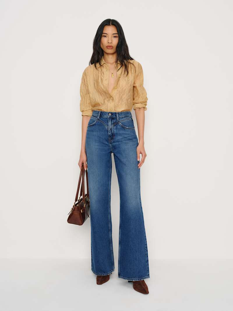 Cary High Rise Slouchy Wide Leg Jeans | Reformation (Global)