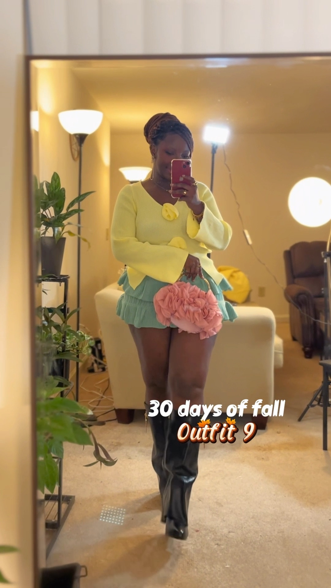 Outfit 9 🍂
I Pastels for fall anyone? Outfit
from @sheinofficial x @muserastore boots from @amazonfashion
Skirt: L
Top: M
Both true to size! 

#LTKStyleTip 

#LTKSeasonal #LTKMidsize