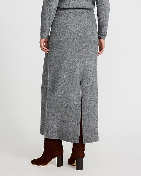 Boucle High Waisted Sweater Maxi Skirt | Express