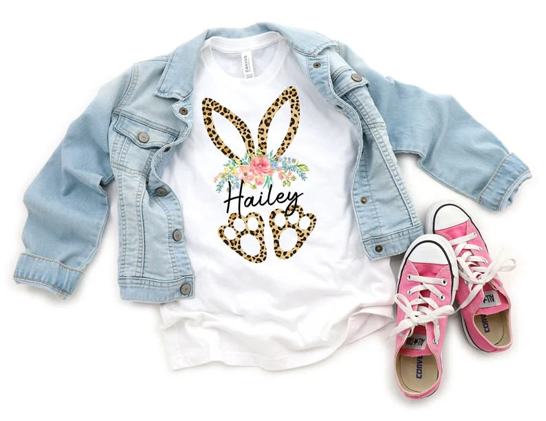 Girls Easter Shirt  Easter Bunny Shirt  Personalized Easter | Etsy | Etsy (US)
